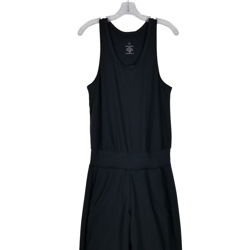 Sweaty‎ Betty Jumpsuit Women Size S Black Racerback Jogger Activewear SB5694B